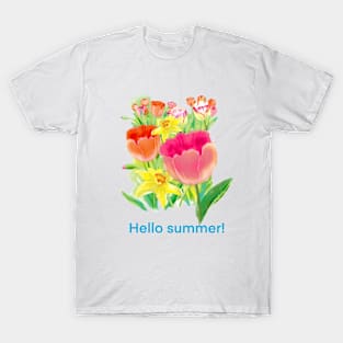 Watercolor red tulip T-Shirt